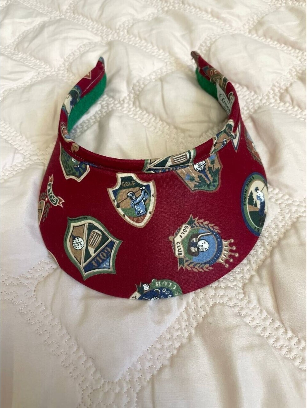 Vintage Dorfman Pacific Golf Women's Visor Hat 80s Terry Cloth Band
